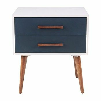 white blue nightstand